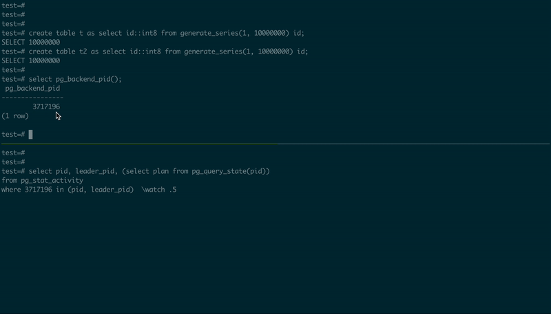 pg_stat_query demonstration