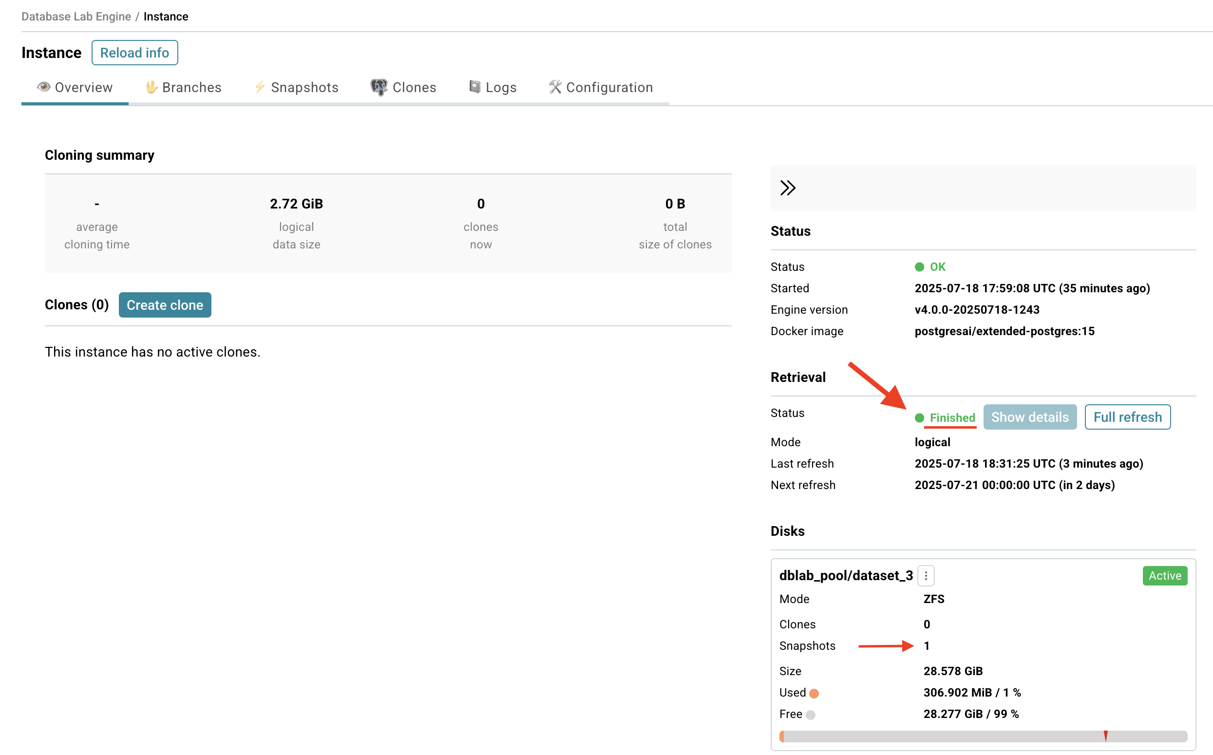 DBLab Engine configuration: step 7