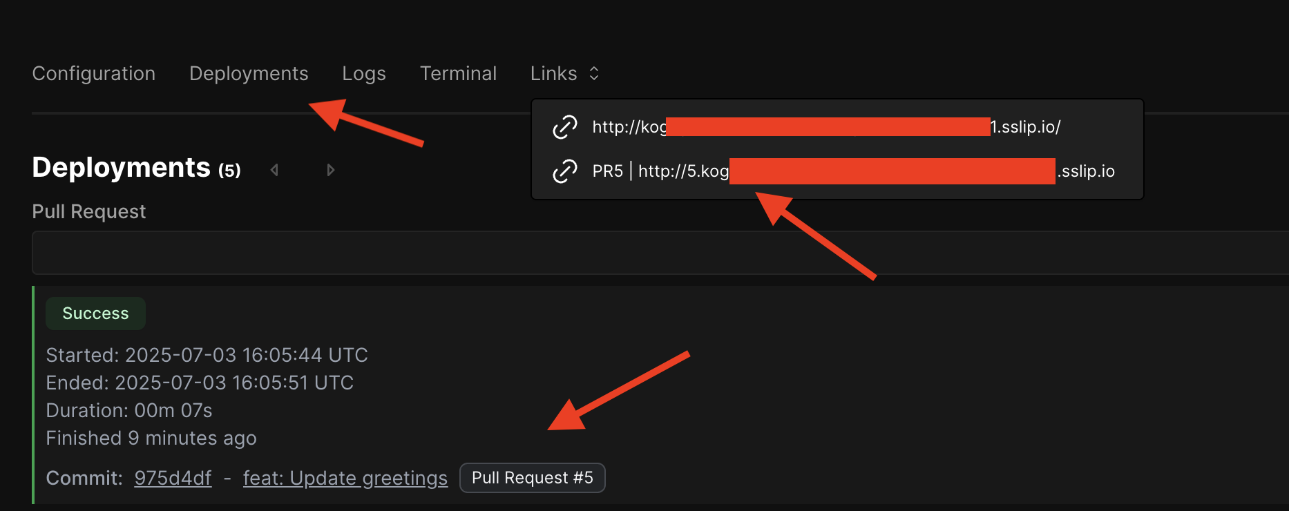 Coolify preview deployment